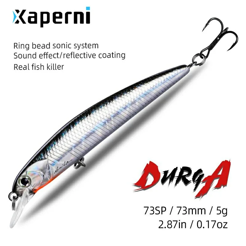 Xaperni New model 73mm 5g professional quality magent weight fishing lures minnow crank Artificial Bait Tackle