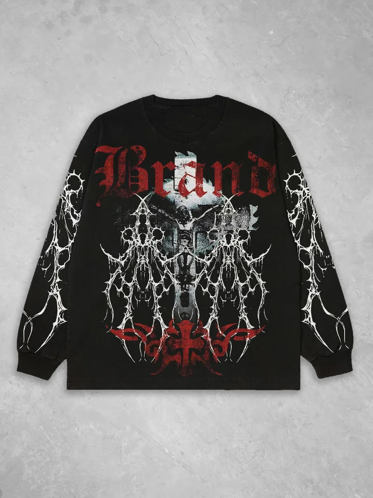 Horror Bloody Jesus Long Sleeve T-shirt