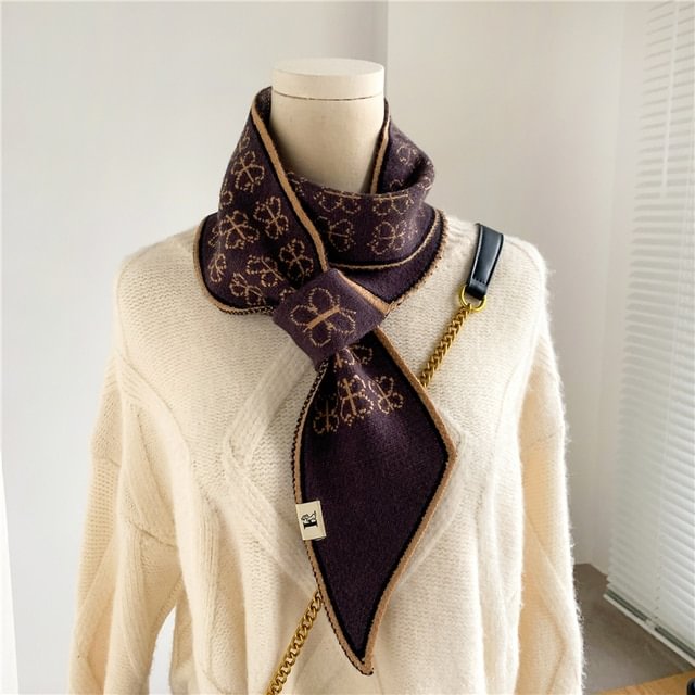 Women's neck tie small skinny scarf