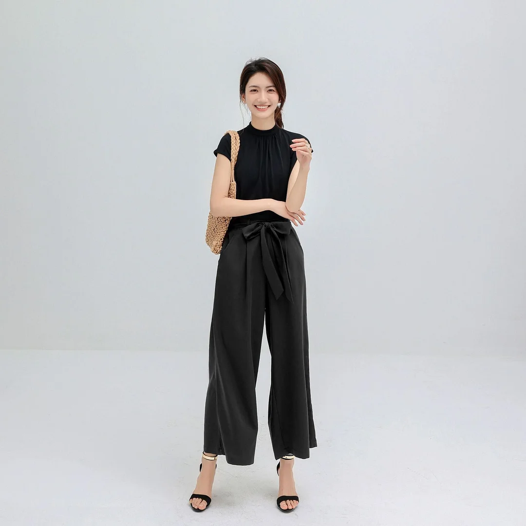 2022 Casual Pants Women Summer Ankle-Length Wide Leg Loose Trousers Straight Fashion Female Clothing Classic Pants For Women