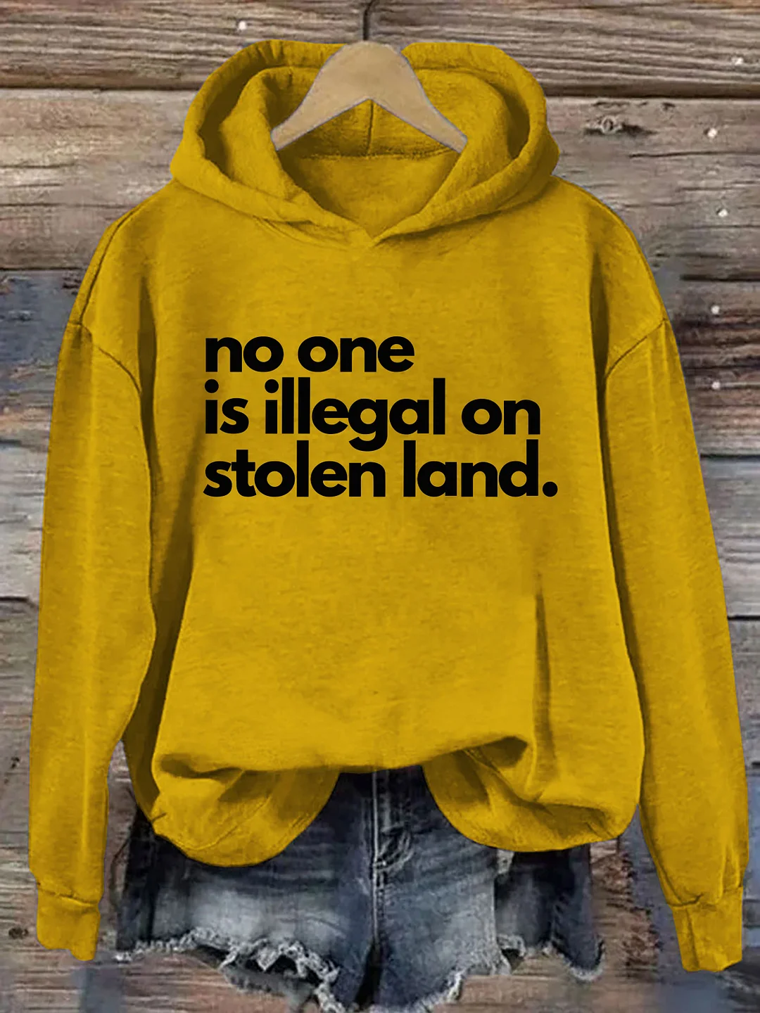 No One Is Illegal On Stolen Land Hoodie