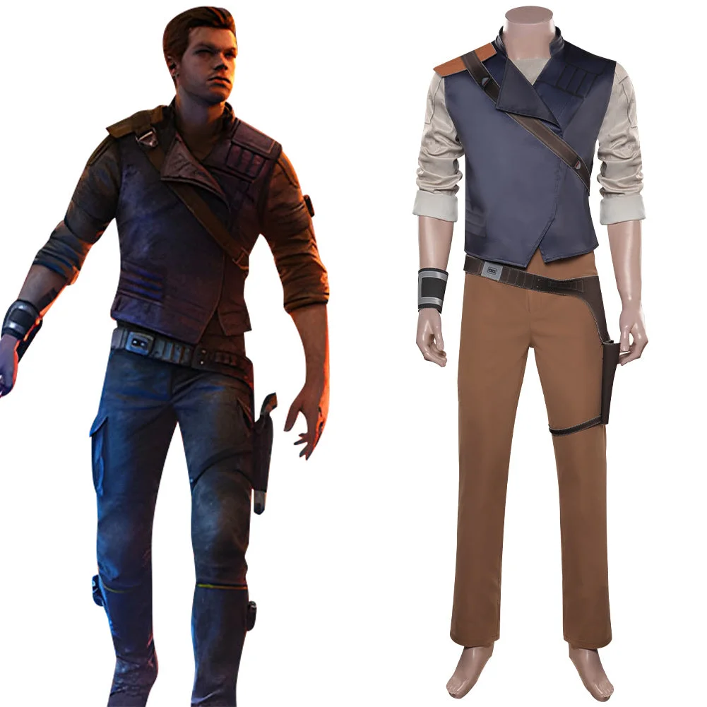 Game Jedi: Survivor-Cal Kestis Cosplay Costume Outfits Halloween Carnival Party Suit