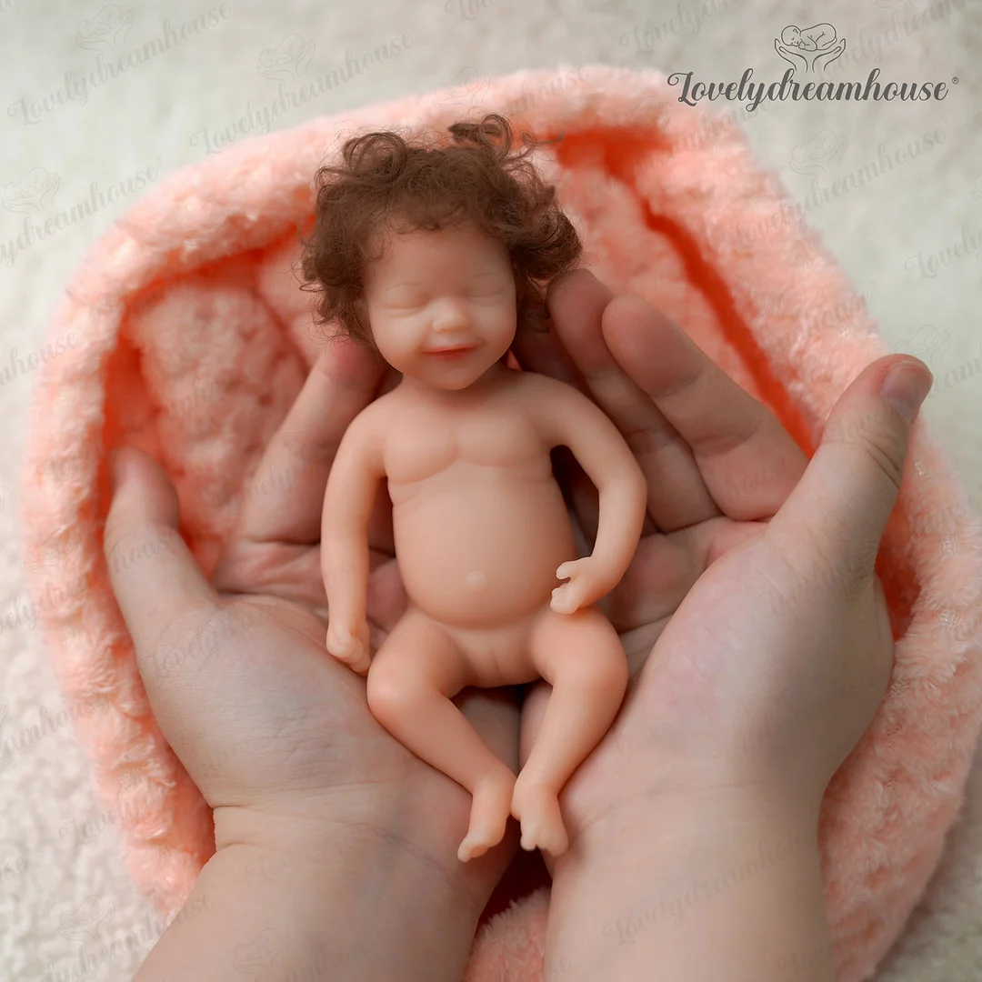 Nellie 6'' Miniature Reborn Doll Soft Full Silicone Body Baby Girl -Creativegiftss® - [product_tag] RSAJ-Creativegiftss®