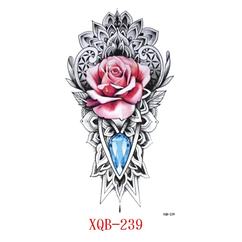 Sdrawing Flower Fake Tattoo Sticker for Women Birds Peony Temporary Tattoos DIY Water Transfer Tatoos Girls Tattoo for Men Sleeve