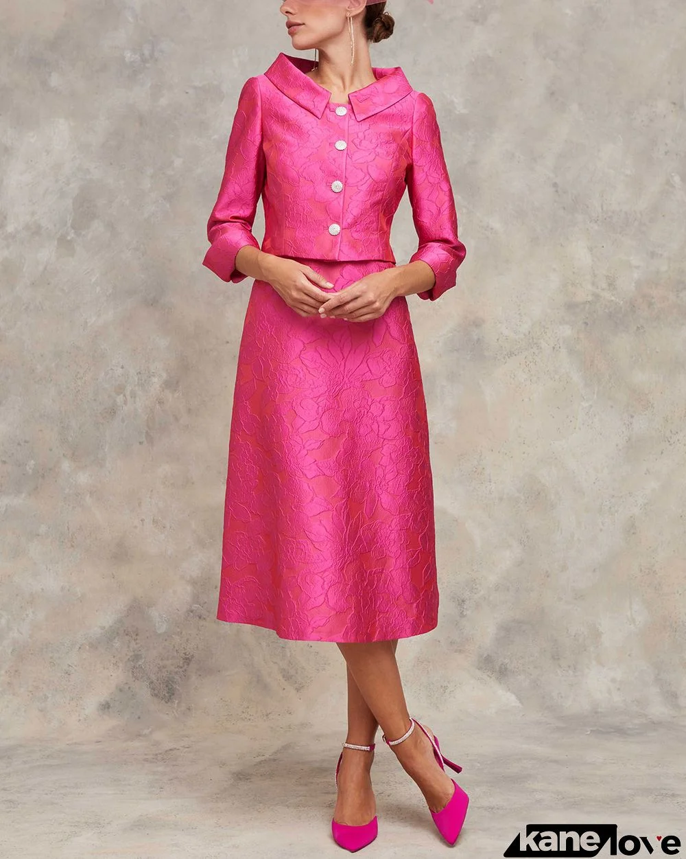 Mid Length Dress with Matching Jacket two-piece set