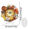 (US Local)Acrylic Special Shaped Beer 5D Diamond Painting Clock for Living Room Decor