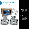 TRQ Rear Brake Caliper Set Compatible with 2002-2006 Acura RSX 2002-2005 Honda Civic