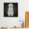 DIY Pearl Painting Dog for Home Wall Decor(25x25cm)