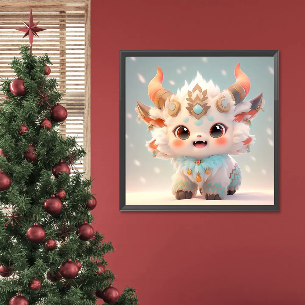 Full Round Diamond Painting 30*30cm - Cute Nian Beast