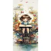 Diamond Painting -DIY Round Drill Forest Girl and the Book(30x70cm)