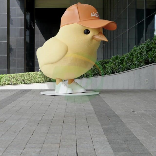 Cartoon Chick Fiberglass Sculpture