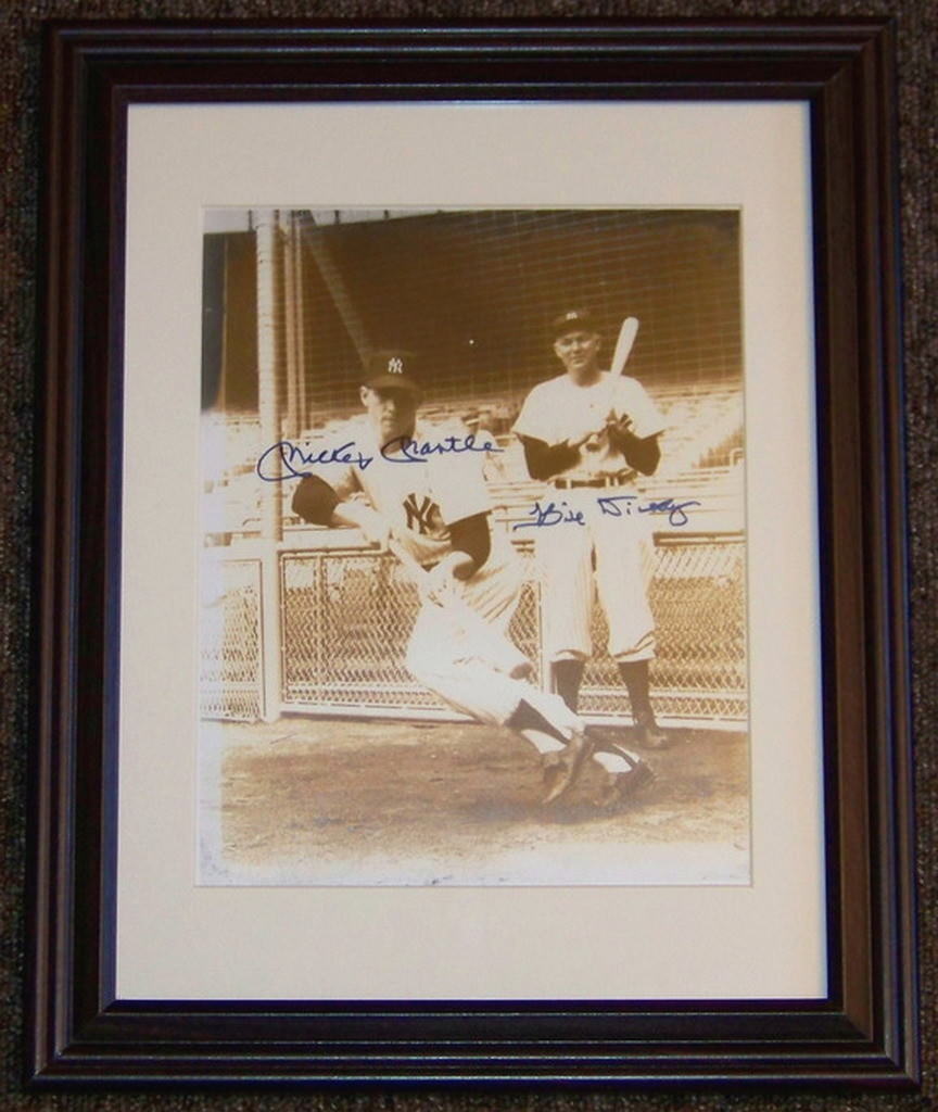 Mickey Mantle & Bill Dickey Signed Autographed 8x10 Baseball Photo Poster painting JSA COA!