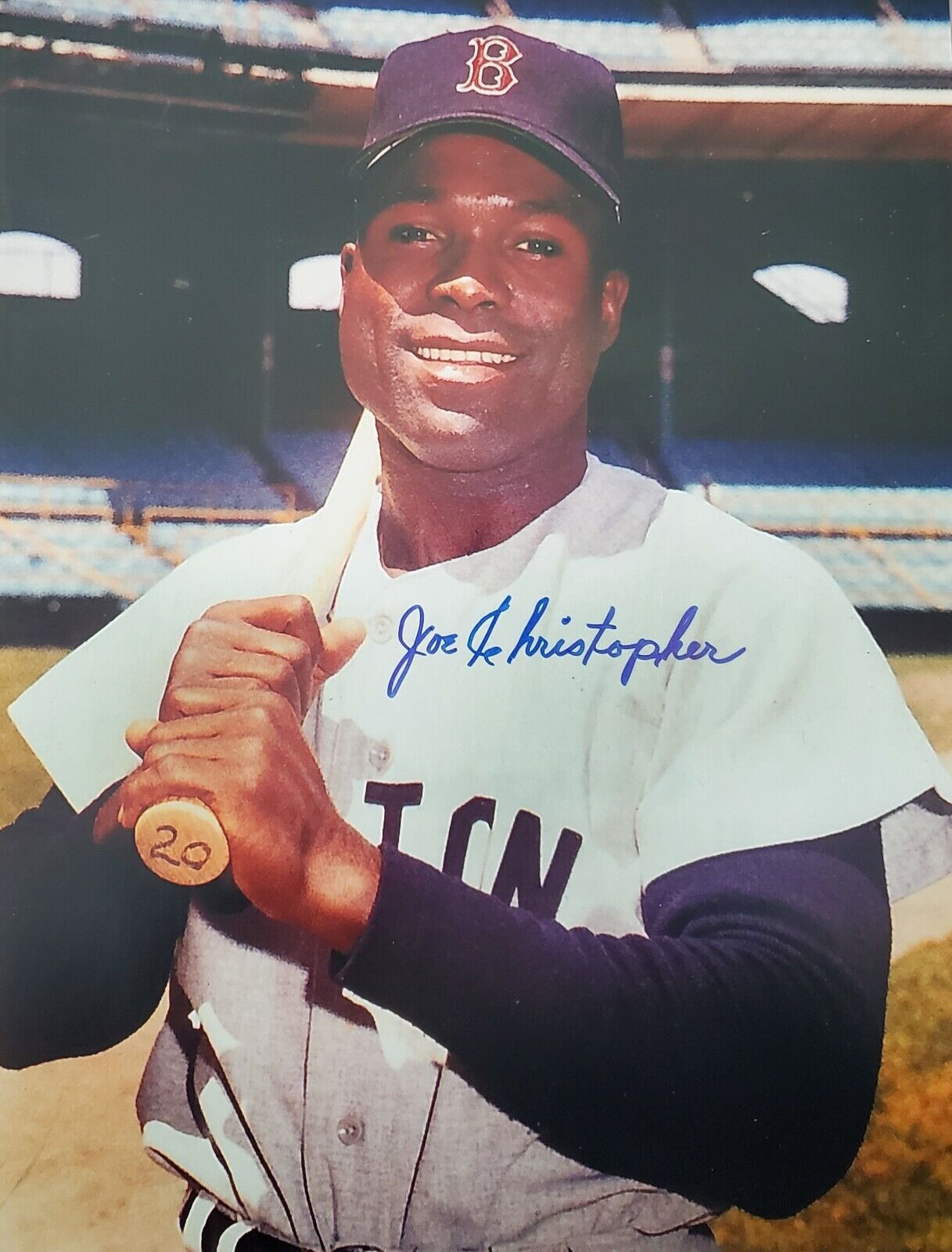 Signed 11X14 JOE CHRISTOPHER BOSTON RED SOX Autographed Photo Poster painting - COA