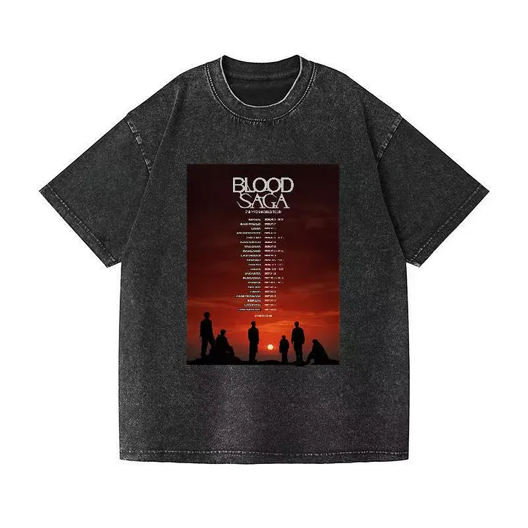 ENHYPEN Blood Saga World Tour Tracklist Washed T-Shirt