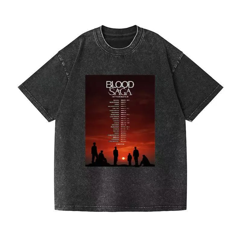 ENHYPEN Blood Saga World Tour S/S T-Shirt (Charcoal)