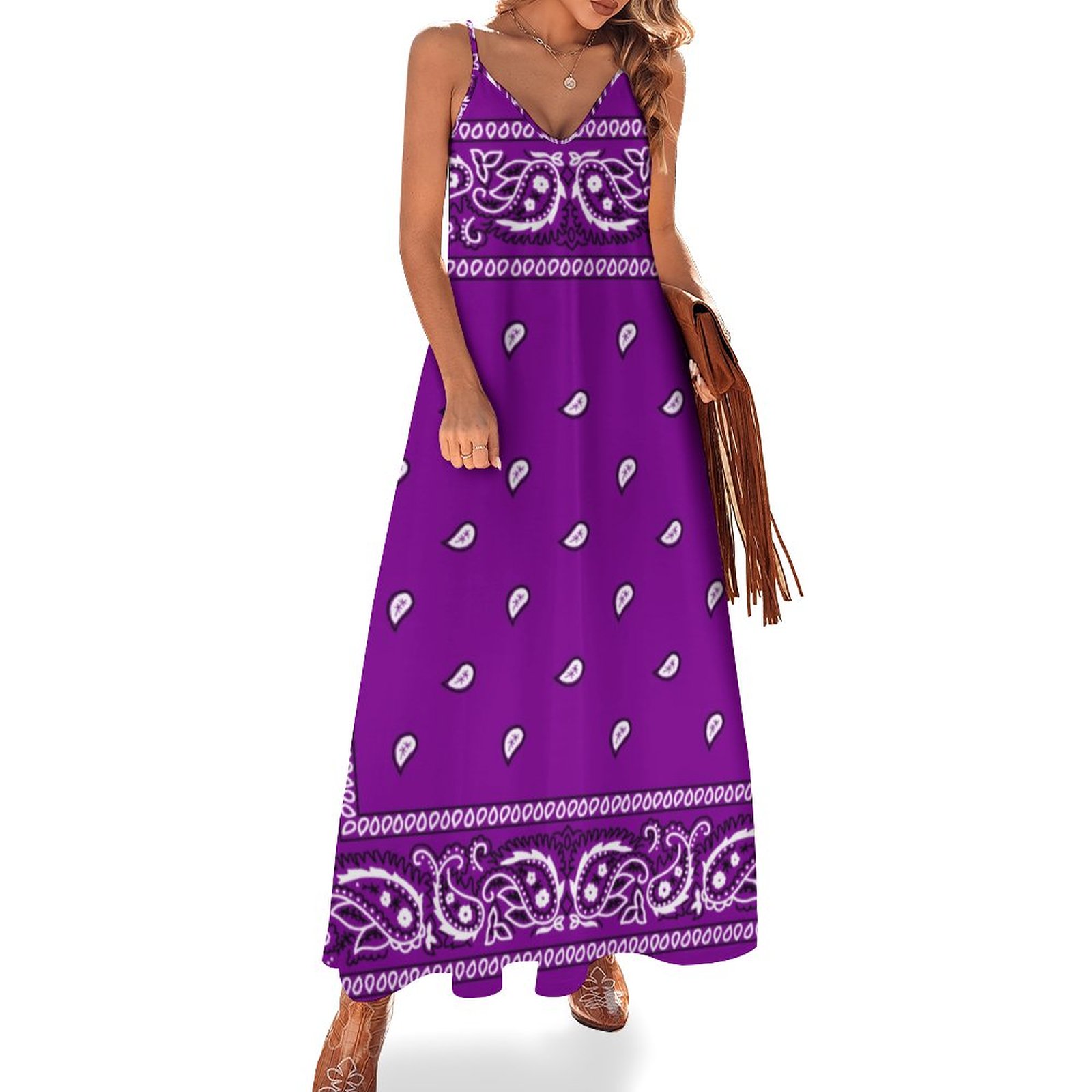 purple bandana dress Purple Bandana A-Line Dress