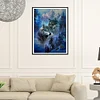 30 * 40CM Runde Bohrer Diamant Malerei- Zwei Wölfe