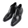 Luxury Mens Monk Strap Dress Boots