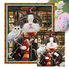 >SALE<Full Embroidery Silk Thread 11CT Printed Cat Cross Stitch Home Kit Art 50x63cm