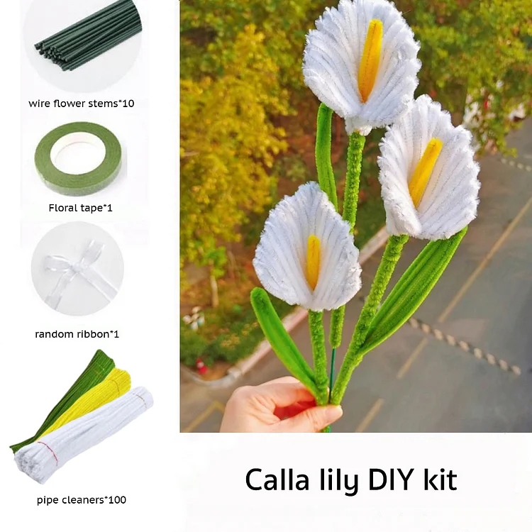 DIY Pipe Cleaners Kit -  Calla Lily