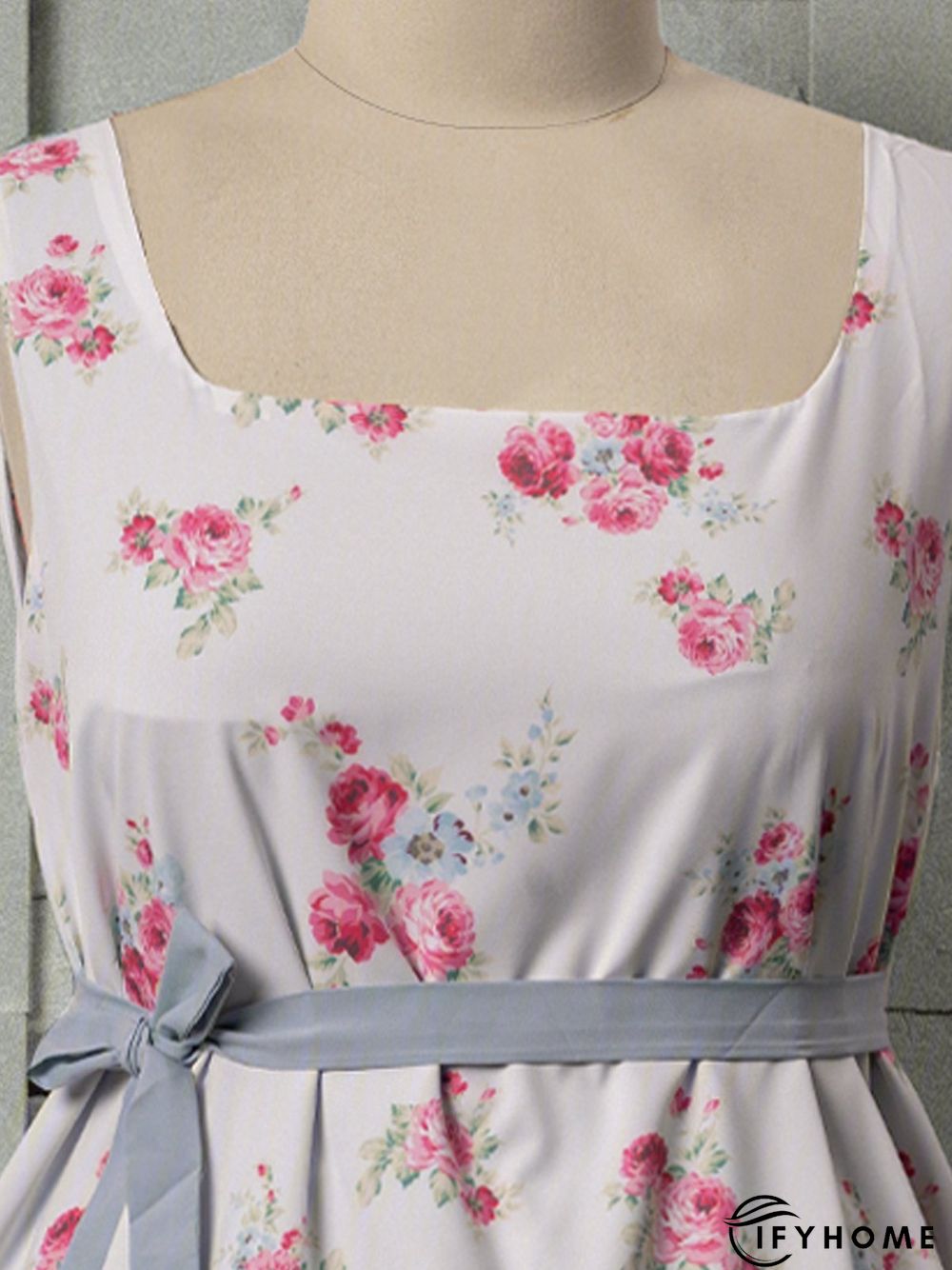 Casual Sleeveless Plus Size Printed Dress | IFYHOME