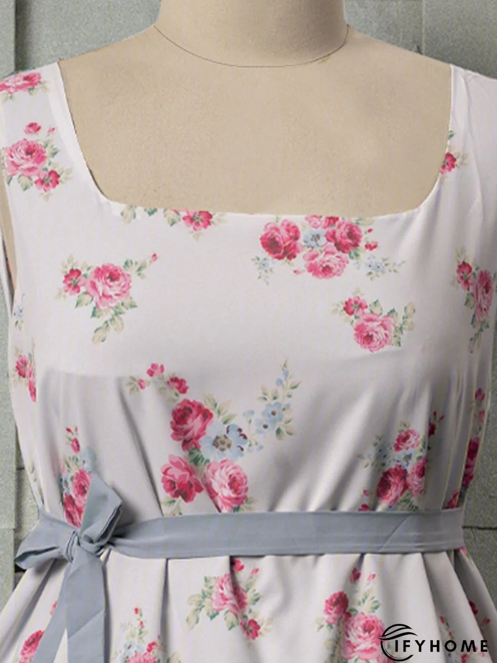 Casual Sleeveless Plus Size Printed Dress | IFYHOME