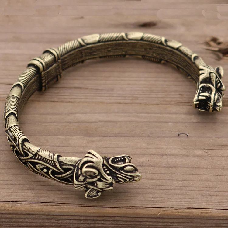 Pirate Bracelet Viking Wolf Head Bracelet