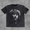 Jesus Cross Washed Distressed Short Sleeve T-Shirt