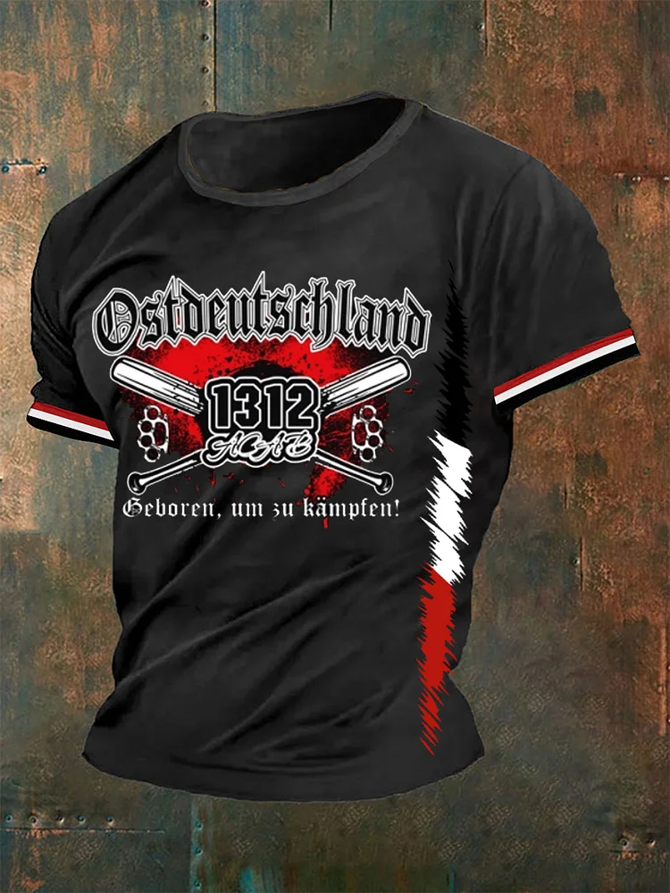 Herren Ostdeutschland - 1312 bedrucktes Kurzarm-T-Shirt