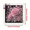Rose speziell geformte 5D-DIY-Teilbohrer Diamant-Mal-Set Startseite Kunst 30x30cm