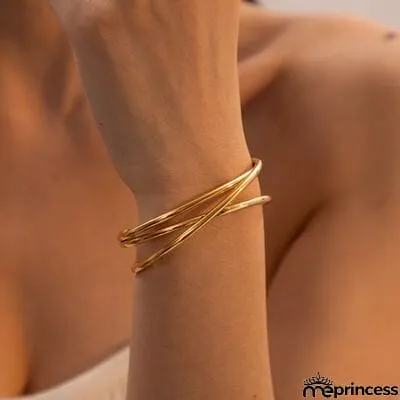 Minimalist Stainless Steel Cuff Bracelet