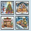 (US Local)4Pack Xmas-Crystal Rhinestone Diamond Painting(40x40cm)