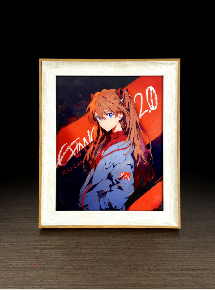  momo Studio - (EVA) Neon Genesis EVAngelion Decorative - Laser Reflective Paint of Asuka Langley Soryu Scene-