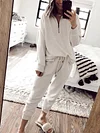 Solid Color Casual  Long Sleeved Two-Piece Set