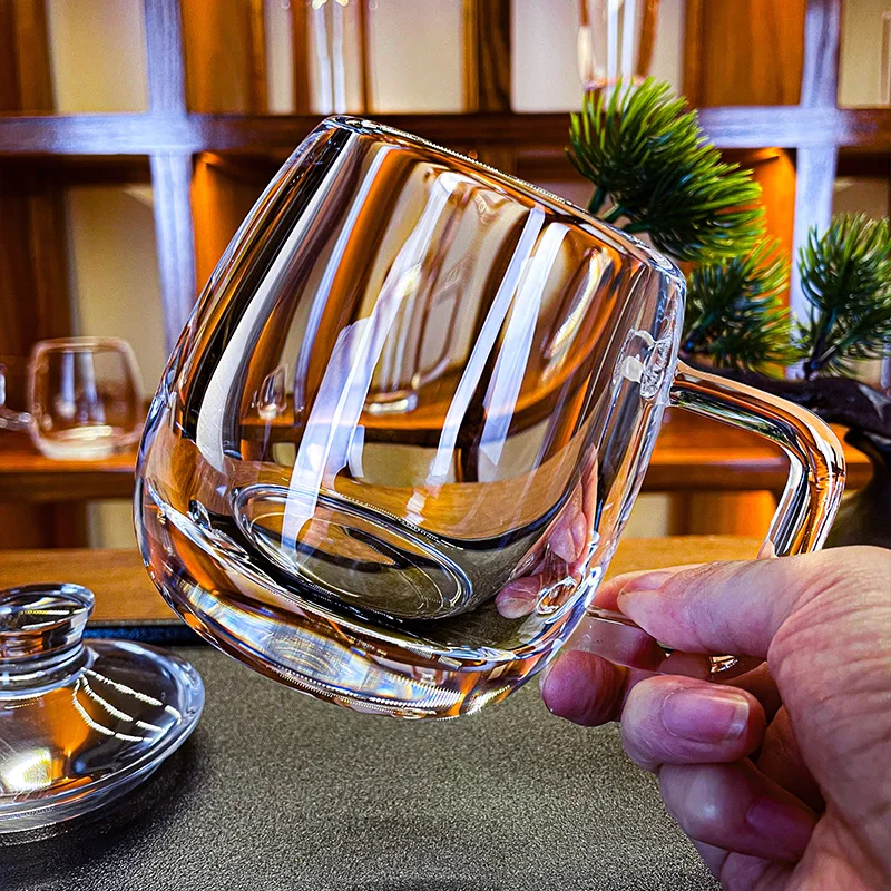 Handmade Natural Quartz Crystal Transparent Tea Cup