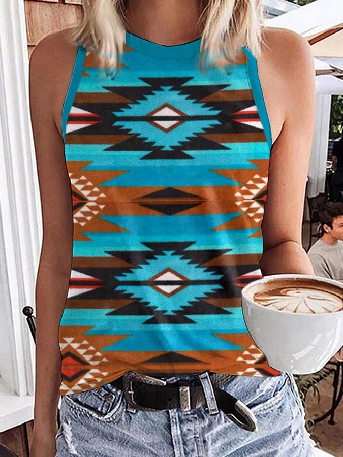 Women's Western Ethnic Printed Vest