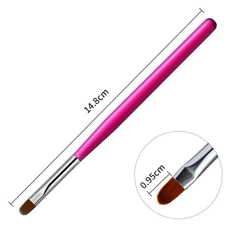 1 Pc Double Way Rhinestone Silicone Nail Brush Carving Emboss Hollow Pottery Pen UV Gel Shaping Silicone Brushes Nail Art Tool-Nail Inspo