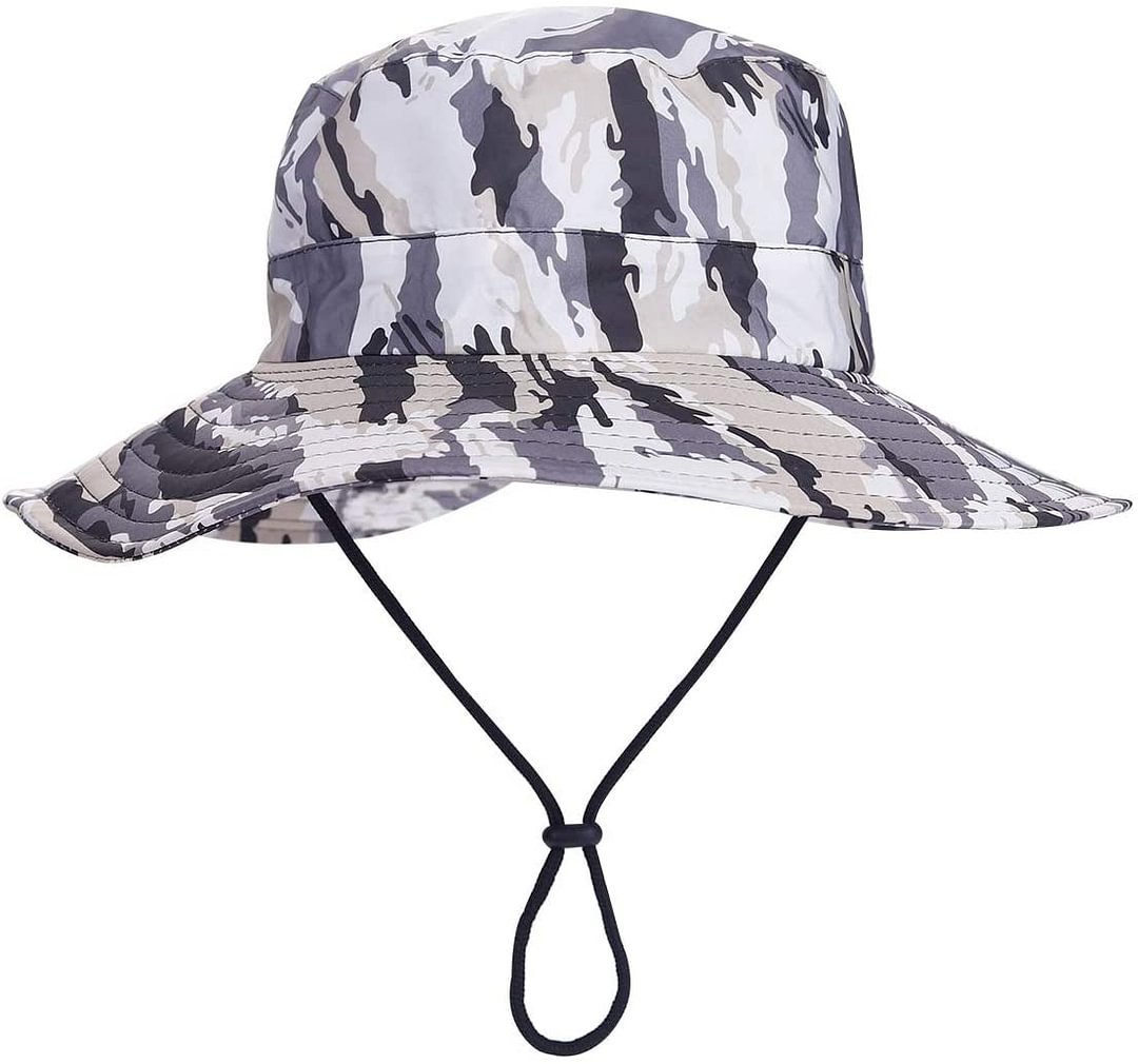Outdoor Sun Hat, Waterproof Fishing Hat Sun Protection Summer Boonie for Man and Women Foldable Bucket Hat for Hiking