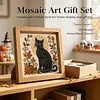 Black Cat Glass Mosaic DIY Craft Kit &ndash; Framed Halloween Wall Art