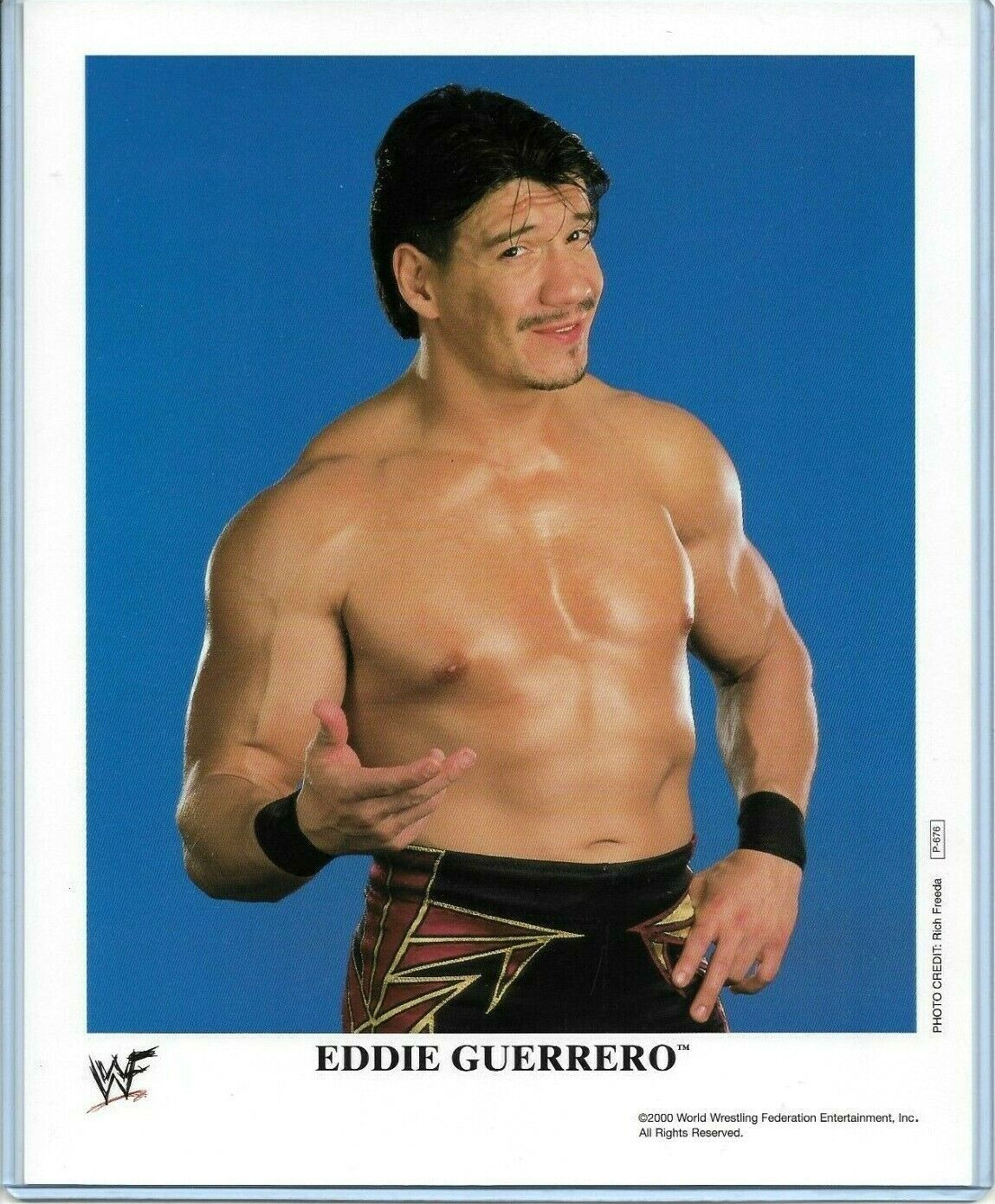 WWE EDDIE GUERRERO P-676 OFFICIAL LICENSED ORIGINAL AUTHENTIC 8X10 PROMO Photo Poster painting