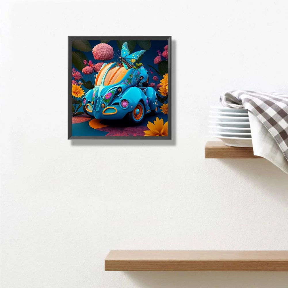 Full Round Diamond Painting 30*30cm - Cute Car