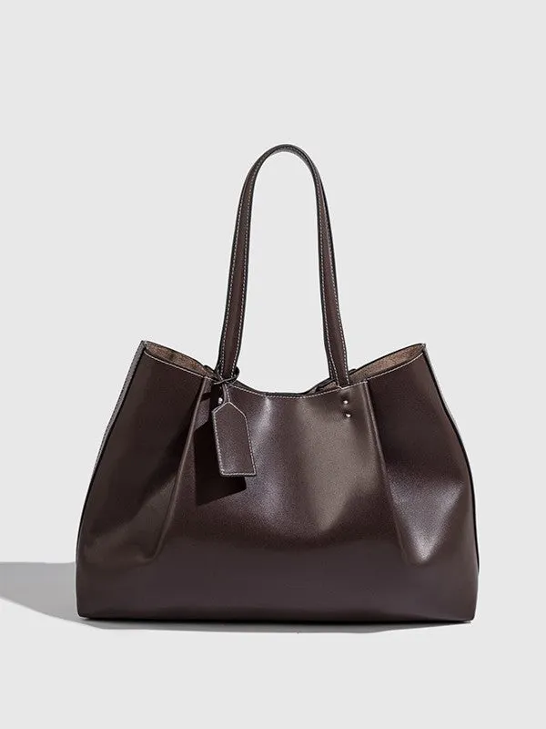 Fashion handbag commuter large capacity high-quality texture tote bag