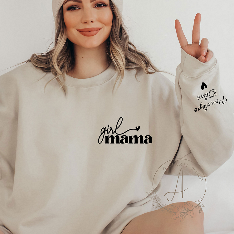 Girl Mama Sweatshirt, Mom Of Girls Crewneck,Mothers Day Gift