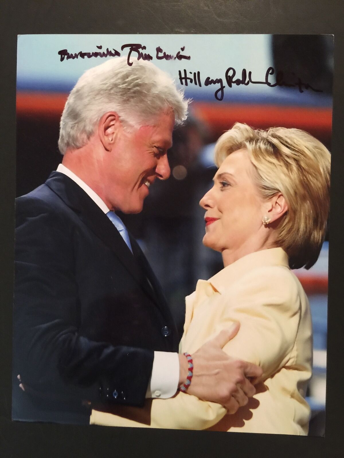 Hillary Clinton Bill Clinton Dual Autographed Signed Photo Poster painting 8 x 10 JSA