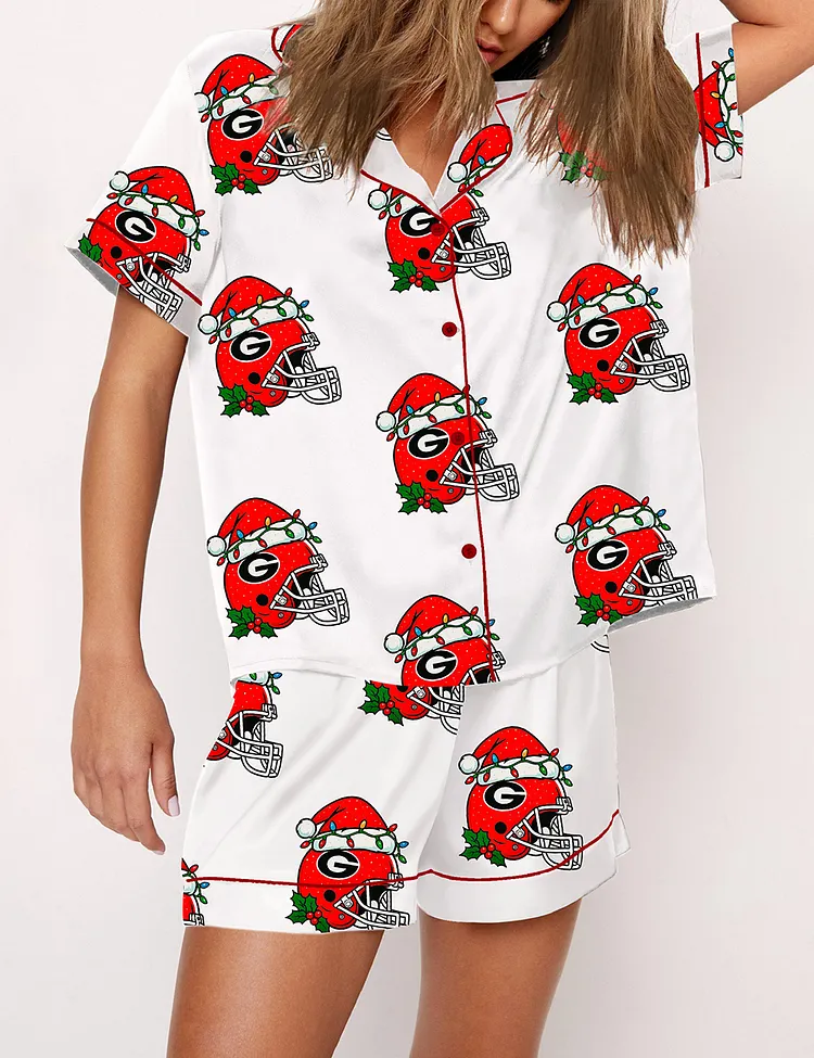 Women's Merry Christmas And Go Dawgs Georgia Bulldogs Pajama Set