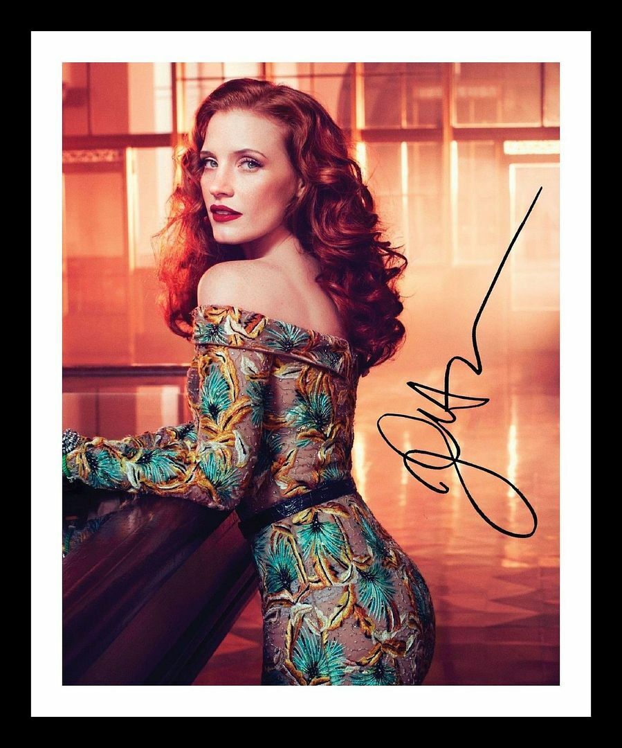 Jessica Chastain Autograph Signed & Framed Photo Poster painting 2