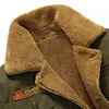 Men's Vintage Outdoor Workwear Cargo Tactical Lapel Casual Fleece Jacket by Inlyline