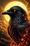 Luxury AB Velvet Diamond Painting Kit - Crow