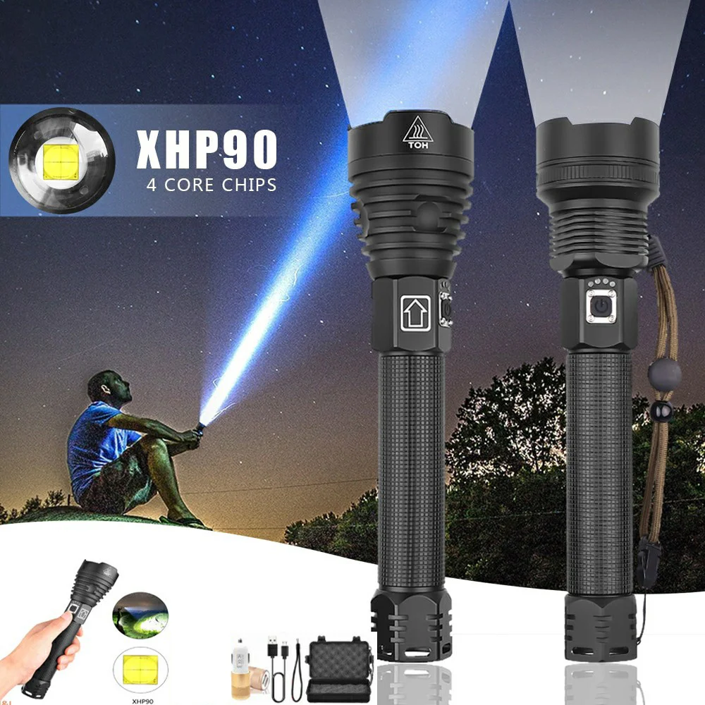 LED Rechargeable Tactical Laser Flashlight 90000 High Lumens🔥Buy 2 Get Free Shipping