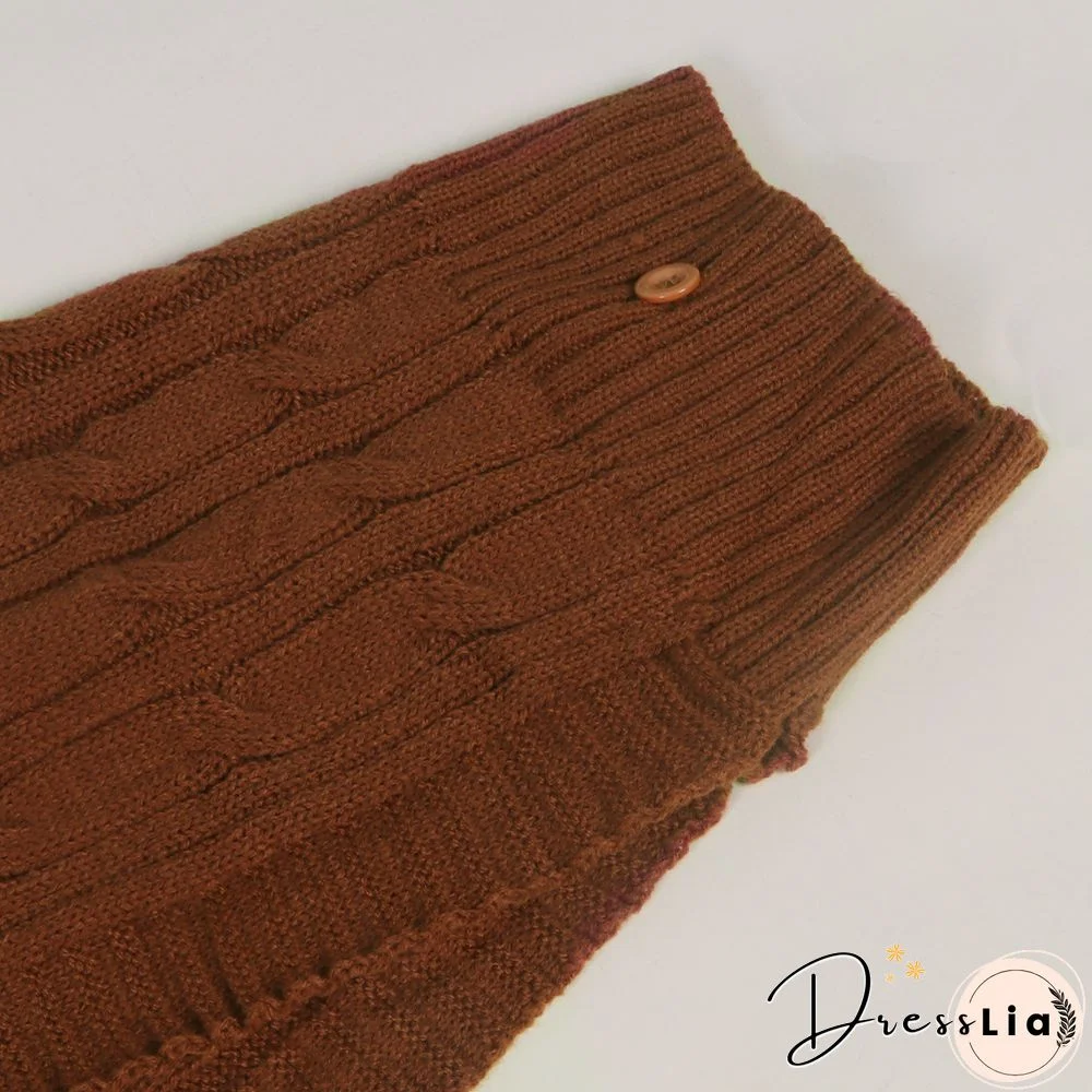 Solid Color Turtleneck Bat Sleeve Sweater Crop Top